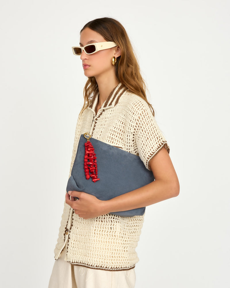 Kora Suede Clutch