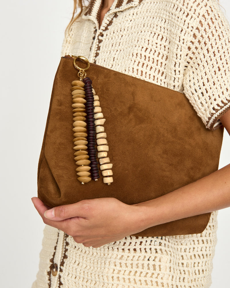 Mila Suede Clutch