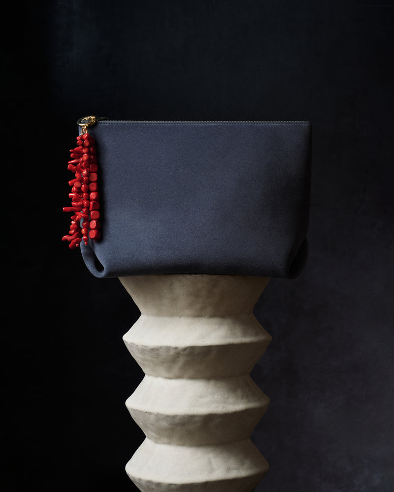 Kora Suede Clutch