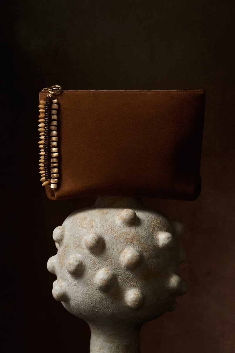 Mila Suede Clutch