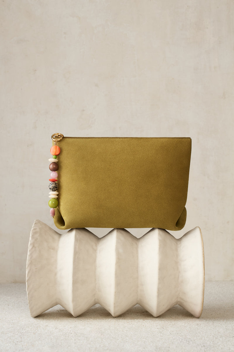 Abeni Suede Clutch