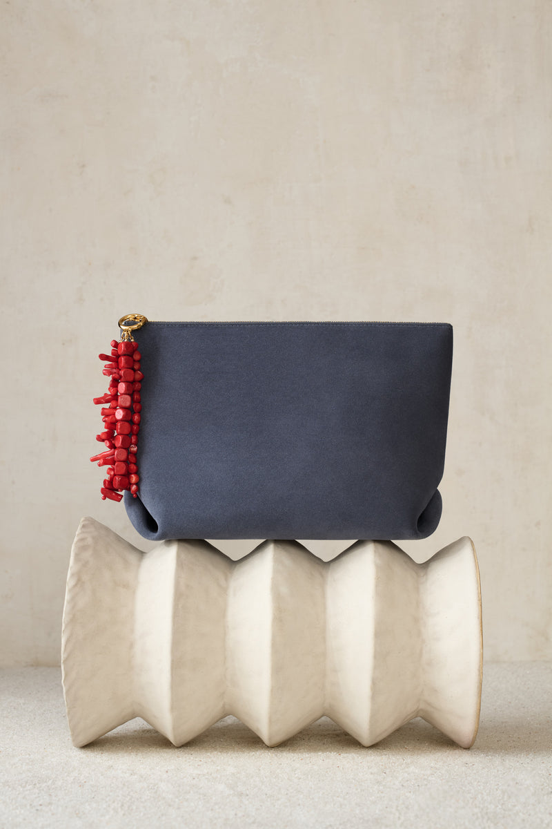 Kora Suede Clutch